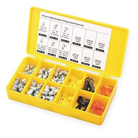 Westward 3APF4 Grease Fitting And Cap Kit, SAE