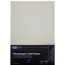 Paper State Soho Script A4 100gsm Laid Paper - Champagne (50 Sheets)
