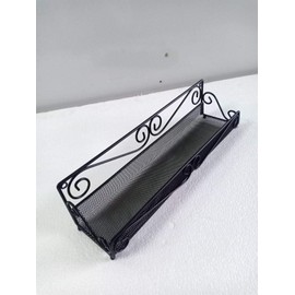 AMT Spice Rack, Wall Mount Organizer, Pantry Cabinet Door Shelf Storage, Kitchen seasoning Hanging Display for Spice Jars, Sauces, Herbs, Cosmetic Beauty Bottles (3 Tier- Style 9V (Black))