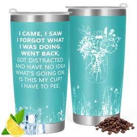 Cessfle I Came I Saw I Forgot Tumbler, 20oz Funny 70th 60th Birthday Gifts for Women, Senior Citizen Gifts for Elderly Female, Funny Christmas Gifts for Friends, Old People Gag Gifts for Grandma