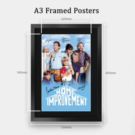 HWC Trading Home Improvement (1991) Tim Allen Gifts Printed Signed Autograph Poster for TV Memorabilia Fans - A3 Framed