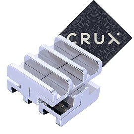 Hanayama and Crux Cast Rattle Puzzle - Level 5 of 6 - Very Difficult - Includes Crux Sticker