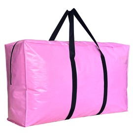 Extra Large Storage Bags, Jumbo Moving Tent Storage Bags, Waterproof Foldable Big Pink XXL Duffle Bag for Travel, 42x23x13.5inch - 1PACK