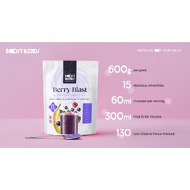 Freeze Dried Fruit Smoothie Mix - Vegan, Gluten Free, No Added Sugar - Superfood Berry Powder for Smoothies, Oatmeal, Yogurt & Baking - Rich in Antioxidants, Fiber & Vitamins - 15 to 30 Servings - 150 ml to 300 ml Per Drink Volume