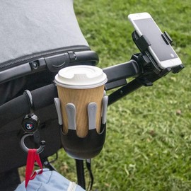 Mother's Choice Stroller Essential Kit-Organizer Pack - Secure Cup Holder, Universal Phone Mount, 360° Rotating Hooks - Easy Installation, Fits Most Strollers