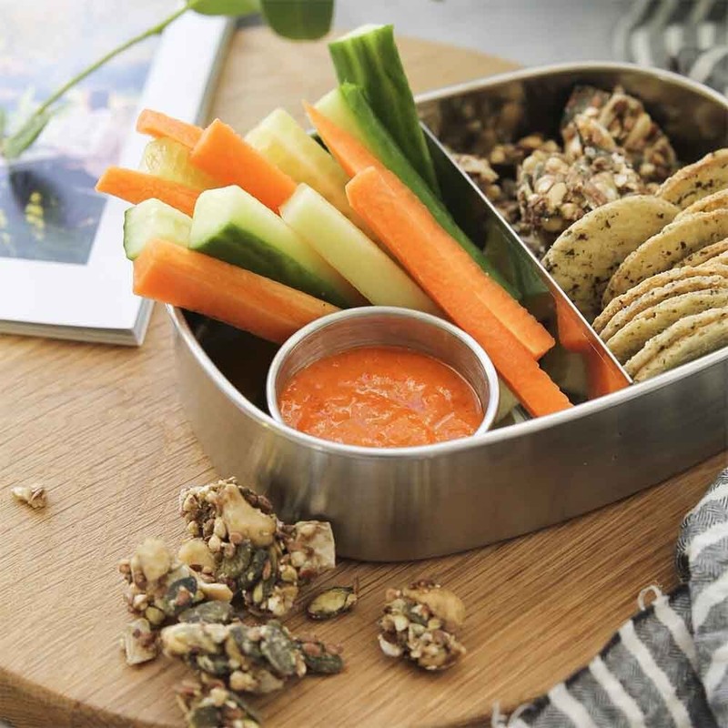 Ever Eco Stainless Steel Bento Snack Box - 2 Compartments,