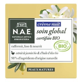 N.A.E. - Night Cream - Organic Certified - Global Care - Mature Skin - Organic Jasmine and Olive Oil Extract - 98% Ingredients of Natural Origin - Organic Face Care - 50ml