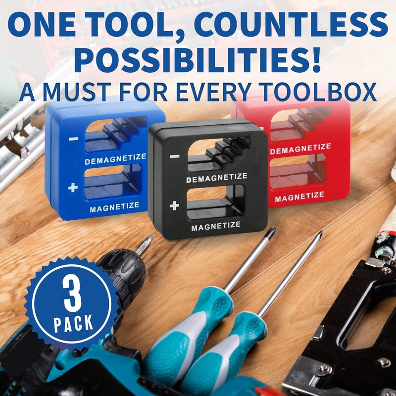 MeasuPro Demagnetizer and Magnetizer For Screwdrivers Tips, Bits, and Small