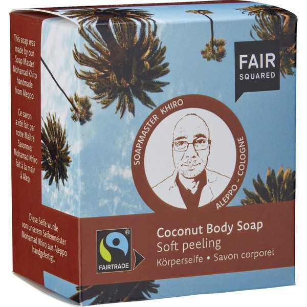 FAIR SQUARED Soft Peeling Coconut Body Soap, 160 g