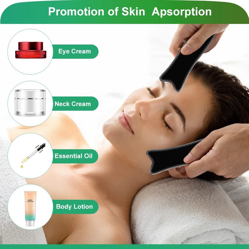 EQLEF Gua Sha Massage Tools, Horn Gua Sha Comb and