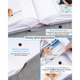 1DOT2 Photo Album 4x6 Hold 402 Photos with Memo Slip-in Pockets Photo Book, Linen Cover Picture Photo Albums with Writing Space for Wedding Family Baby Vacation Mother's Day Grey