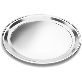 Kitchen kemistry Aluminum Pizza Tray, Pizza Pan, 12-Inch, Wide Rim - Pack of 4