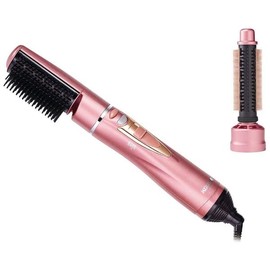 Koizumi KHC-5304/P Curling Dryer, Negative Ion 2 Types of Brushes, Slim Body, Lightweight, Pink