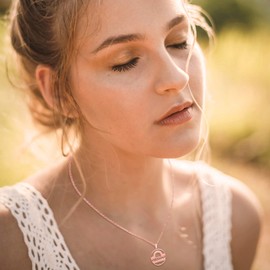 LoEnMe Jewelry Silver Plated Aries Woman Custom Made Engraved Sterling Silver Customized Name Necklace