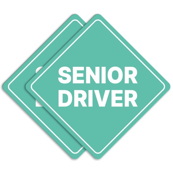 GEEKBEAR Senior Driver Car Sign - Sticker or Magnet &