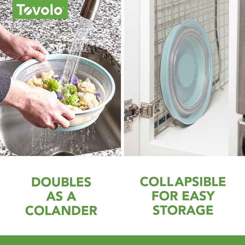 Tovolo Microwave Splatter Cover for Food Medium Blue Haze Dishwasher