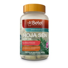 Betel Natural Premium Hoja Sen / Senna Leaf Capsules - 1500 mg Per Serving - 90 Caps
