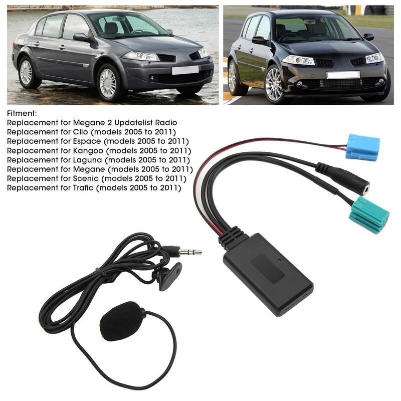 Longzhuo Bluetooth AUX IN Cable Auxiliary Input Adapter Hands-Free Microphone