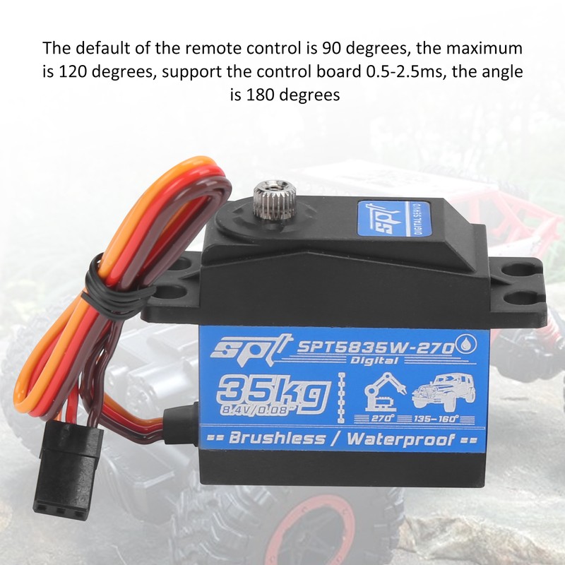 35KG RC Waterproof Brushless Motor Gear Servo Replacement for 1/8