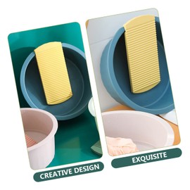 1 Set Tub Supplies Newborn Washing Bucket with Clothes Washtub Diaper Scrub Tool Board Plastic Hand T Washboard Underwear Laundry Washboards Non- for Washbasin Travel