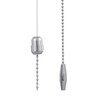 ElekTek Chrome Bathroom Light Pull Fob Chain Cord Double Taper