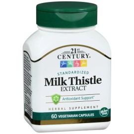 21st Century Milk Thistle Extract Vegetarian Capsules 60 EA