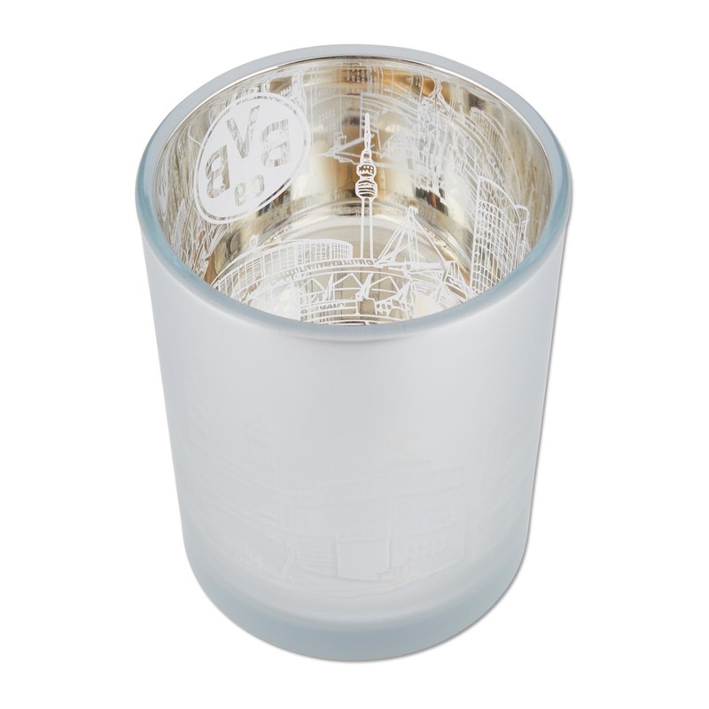 BVB Borussia Dortmund Dortmund Skyline Lantern, Grey, Large Tea Light