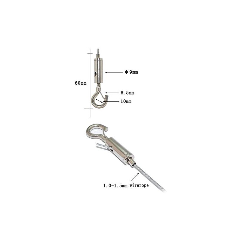 PZRT 4pcs Hook & Eye Turnbuckle Tension with Safety Buckle