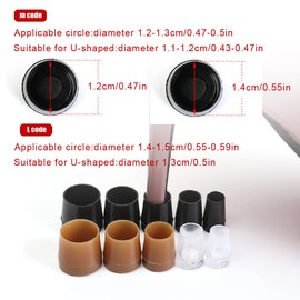 6 Pairs of High Heel Protectors, High Heel Stopper Black and Transparent Heel Protectors, High Heels Shoes for Grass, Gravel Wedding, Outdoor Activities, Easy Walking (2 Sizes, M, L)