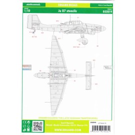Eduard EDUD32019 1:32 Eduard Decals - Ju87 Stuka Stencils