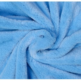 KOYOU Baby Blue Super Soft Minky Plush Reversible Double Layer 30" x 35" Baby Blanket with Dotted Backing and Silky Trim