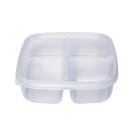 Kigima 3-Fach Mehrweg Menüschale Menübehälter Meal Prep Box 1,6l 3er Set extra stabil wiederverwendbar mikrowellegeeignet
