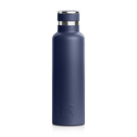 RTIC 20oz Journey Bottle Metal Stainless Steel Vacuum Insulated, BPA Free, Reusable, for Water, Hot and Cold Drinks, Travel, Sports, Camping, Navy