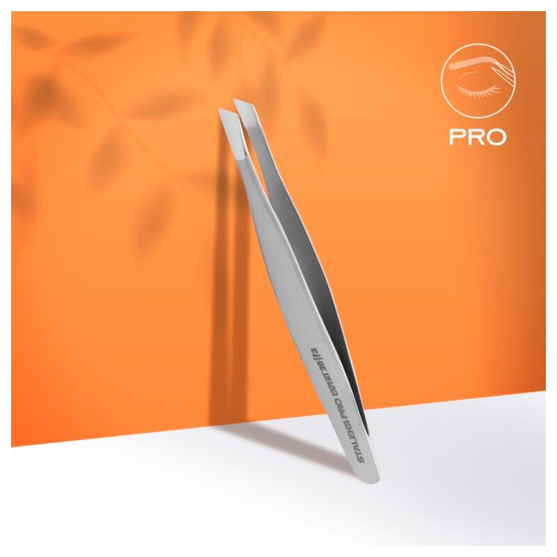 STALEKS PRO Eyebrow Tweezer with Wide and Slanted Edges Recommended
