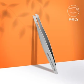 STALEKS PRO Eyebrow Tweezer with Wide and Slanted Edges Recommended for Thick and Wide Eyebrows Precise AISI 420 Stainless Steel Expert Model 20/3