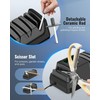 WILAWELS Electric Knife Sharpener, 5-in-1, 3 Rotational Speed Adjustable Electric