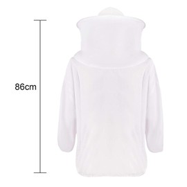 Norhogo Beekeeping Jacket with Hat, Beekeeping Clothing, Professional Beekeeping Jacket with Beekeeper Hat, White Beekeeper Suit for Men Women White Cotton