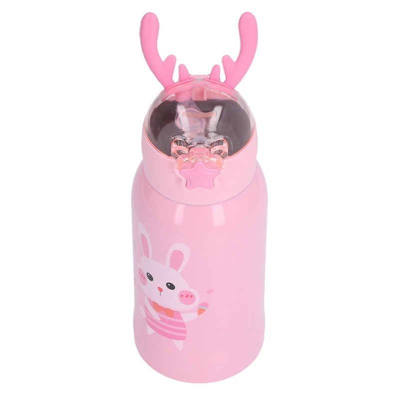 500ml Kids Stainless Steel Straw Thermal Insulation Cup Temperature Display