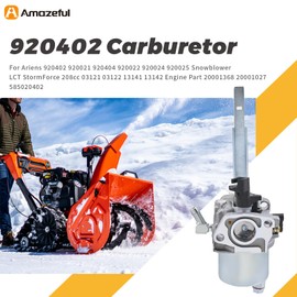 Aulavik 920402 Snow Thrower Carburetor for Ariens 920402 920021 920404 920022 920024 920025 for LCT StormForce 03121 03122 208cc, for Snow Blower 20001368 20001027, for Husqvarna Poulan 436565 5850204