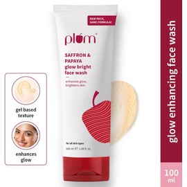 Gel limpiador facial iluminador con azafrán y papaya Mejora la piel Con vitamina B5 Combate la piel opaca Gel limpiador facial sin sulfatos, a base de gel y que no reseca Para todo tipo de