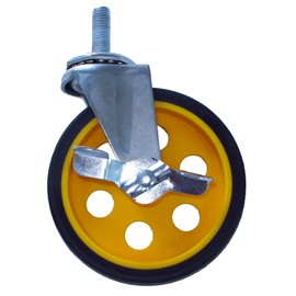 Rock-N-Roller Caster with Brake 5" x 1.25" 2-Pack for R8 & R10 Multi-Carts, Black (RCSTR5X125)
