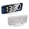 LED Mirror Electronic Clock Adjustable Brightness 6.7 Inch HD Digital