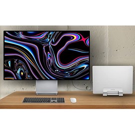 Soporte Vertical de Aluminio para Porttiles, Ancho de Ranura Ajustable 12-42mm, Almacenamiento Vertical Que Ahorra Espacio para MacBook y Porttiles   