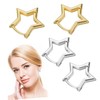 Gadpiparty 2 Pairs of Silver Star Earrings Fashion Hoop Earrings