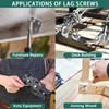 64pcs 1/4" Hex Lag Bolts Screws Washer Assortment Kit,Heavy Duty