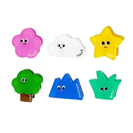 Cartoon Magnetic Clips (Set of 6) – Acrylic Cute Binder Clips Journal Clip| Desk Organizer for Paper,Notes,Bills|Decorative Magnets for Fridge Kitchen Locker Decor
