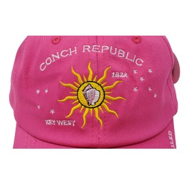 Hot Pink Conch Republic Key West Baseball Caps & Hats - We Seceded Where Others Failed Embroidered 100% Cotton