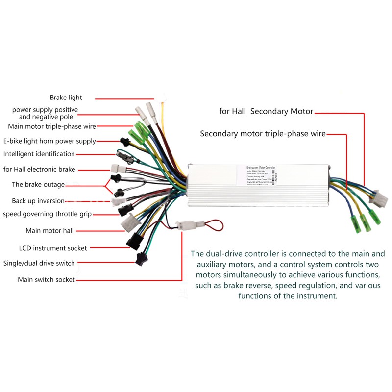 LCD Colorful Screen Controller Thumb Throttle Double Drive for Electric