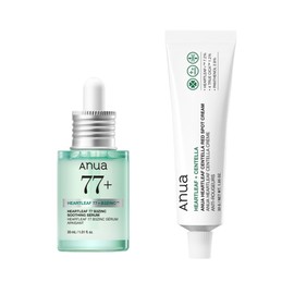 Anua Trouble Double Care 2-Piece Set (Houttuynia Cordata Zinc Serum 30ml + Trouble Cream 30g) / 아누아 트러블 더블케어 2종세트 (어성초 징크세럼 30ml+트러블크림 30g)