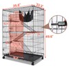 Homey Pet 51 Inch Cat Cages Indoor, Large 4-Tier Cat
